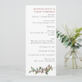 Elegante Winter Berries Red Green Watercolor Programm (Stehend Vorderseite)