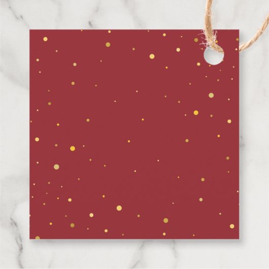 Elegante Winter Berries Urlaubsparty Geschenkanhänger (Rückseite)