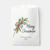 Elegante Winter Berries Urlaubsparty Geschenktütchen (Vorderseite)