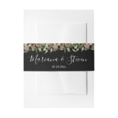 Elegante Winter Black and White Wedding Einladungsbanderole (Vorderseite Beispiel)