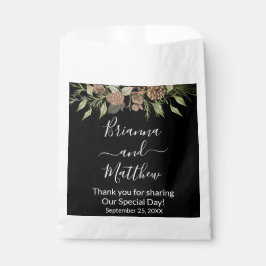 Elegante Winter Black Gastgeschenk Hochzeit Bag Geschenktütchen