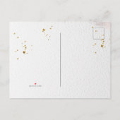 Elegante Winter Blau und Weiß Blume Einladung P (Rückseite)