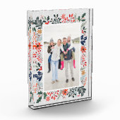 Elegante Winter Blume Snow Family Fotoblock (Links)