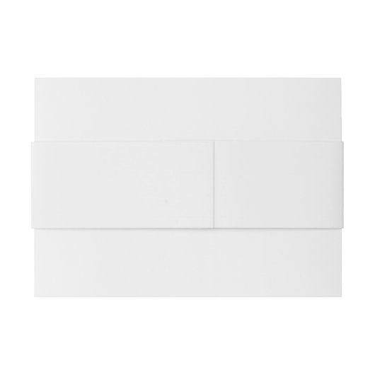 Elegante Winter-Blume und Grüne Hochzeit Einladungsbanderole (Rückseitenbeispiel)