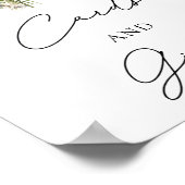 Elegante Winter-Blumenkarten und Geschenke Poster (Ecke)