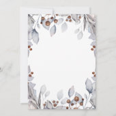 Elegante Winter Botanicals Monochrome Holiday Part Einladung (Rückseite)