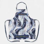 Elegante Winter Botanische Schürze mit Individuell (Vorderseite)