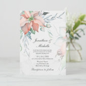 Elegante Winter Christmas Christliche Hochzeit Einladung (Stehend Vorderseite)