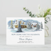 Elegante Winter Country Weihnachten Moving Ankündigung (Stehend Vorderseite)