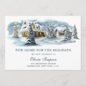 Elegante Winter Country Weihnachten Moving Ankündigung (Vorderseite)