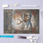 Elegante Winter Deer Winter Szene Seidenpapier (Handwerk)
