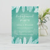 Elegante Winter Engagement Party Einladung (Stehend Vorderseite)