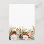 Elegante Winter Evergreen Bücher für Baby Begleitkarte (Rückseite)