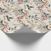 Elegante Winter Flora Festivals Design Geschenkpapier (Ecke)