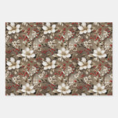 Elegante Winter Flora Festivals Design Geschenkpapier Set (Vorderseite 2)