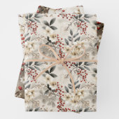 Elegante Winter Flora Festivals Design Geschenkpapier Set (Beispiel)