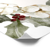 Elegante Winter Floral Arch Baby Dusche Poster (Ecke)