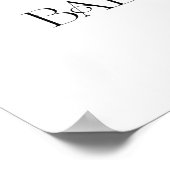 Elegante Winter Floral Baby Dusche Willkommen Poster (Ecke)