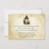 Elegante Winter Floral Candle Bereavement Vielen D Dankeskarte (Rückseite)