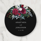 Elegante Winter Floral Christmas Geschenkanhänger (Vorderseite)