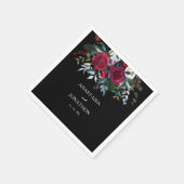 Elegante Winter Floral Christmas Serviette (Ecke)