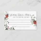 Elegante Winter Floral Date Night Begleitkarte (Vorderseite)