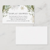 Elegante Winter Floral Display Dusch Einsteckkarte Begleitkarte (Vorne/Hinten)