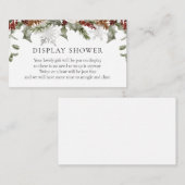 Elegante Winter Floral Display Dusch Einsteckkarte Begleitkarte (Vorne/Hinten)