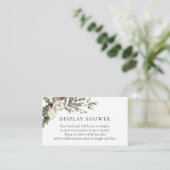 Elegante Winter Floral Enclosure Card Begleitkarte (Stehend Vorderseite)