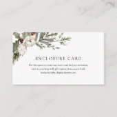 Elegante Winter Floral Enclosure Card Begleitkarte (Vorderseite)