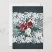 Elegante Winter florale rustikale Verlobungsfeier Einladung (Rückseite)