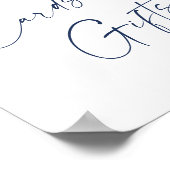 Elegante Winter Foliage Cards & Gifts Wedding Poster (Ecke)