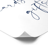 Elegante Winter Foliage Cards & Gifts Wedding Poster (Ecke)