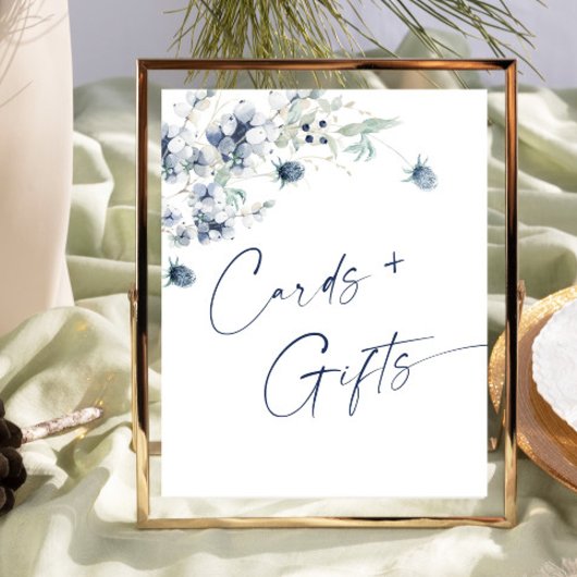 Elegante Winter Foliage Cards & Gifts Wedding Poster