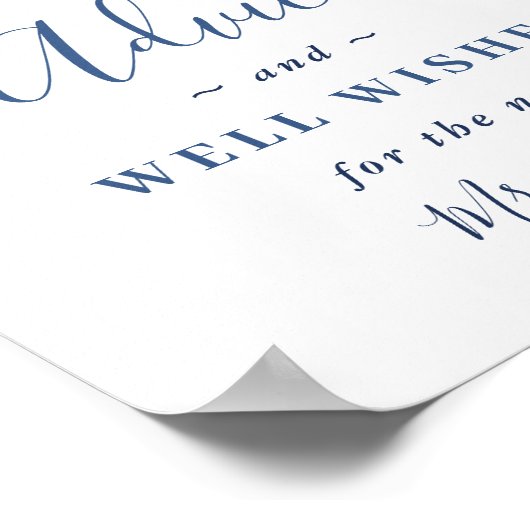 Elegante Winter Foliage Ratschläge & Wünsche Hochz Poster (Ecke)