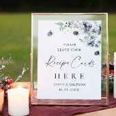 Elegante Winter Foliage Recipe Cards Hier Poster