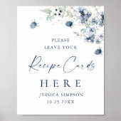 Elegante Winter Foliage Recipe Cards Hier Poster (Vorne)