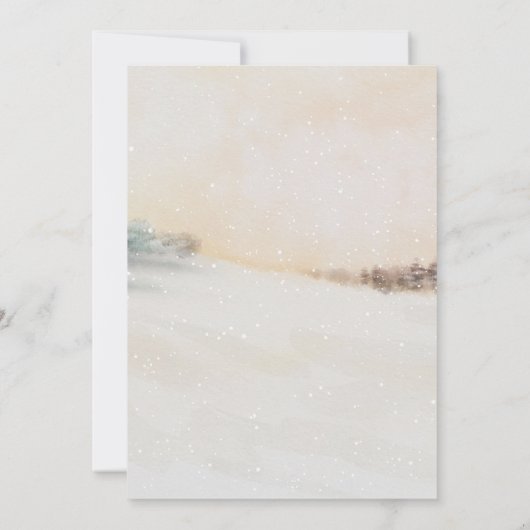 Elegante Winter Forest Bridal Dusche Einladung (Rückseite)