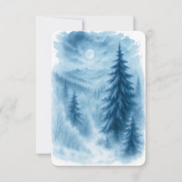 Elegante Winter Forest Corporate Holiday Geschenke Dankeskarte