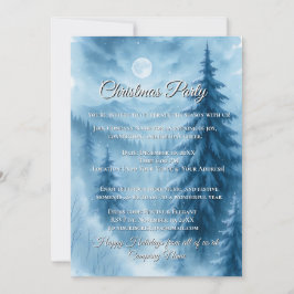 Elegante Winter Forest Corporate Holiday Geschenke Einladung