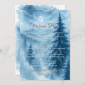 Elegante Winter Forest Corporate Holiday Geschenke Einladung (Vorne/Hinten)