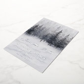 Elegante Winter Forest Foil Save the Date Karte (Gedreht)