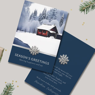 Elegante Winter Foto Business Holiday Card Feiertagskarte