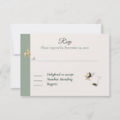 Elegante Winter Foto Wedding Response Card RSVP Karte (Vorderseite)