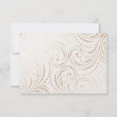 Elegante Winter Foto Wedding Response Card RSVP Karte (Rückseite)