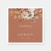 Elegante Winter-Gastgeschenke Hochzeiten im Herbst Serviette (Vorderseite)