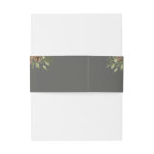 Elegante Winter Gray Wedding Einladungsbanderole (Rückseitenbeispiel)