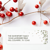 Elegante Winter Greenery Rücksendeadresse