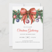 Elegante Winter Kreath Weihnachten-Ansammlung Einladung (Vorderseite)