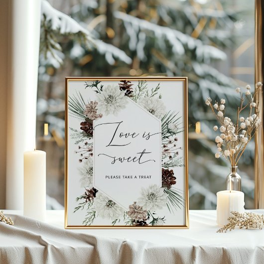 Elegante Winter-Liebe ist süß nehmen Sie eine Leck Poster